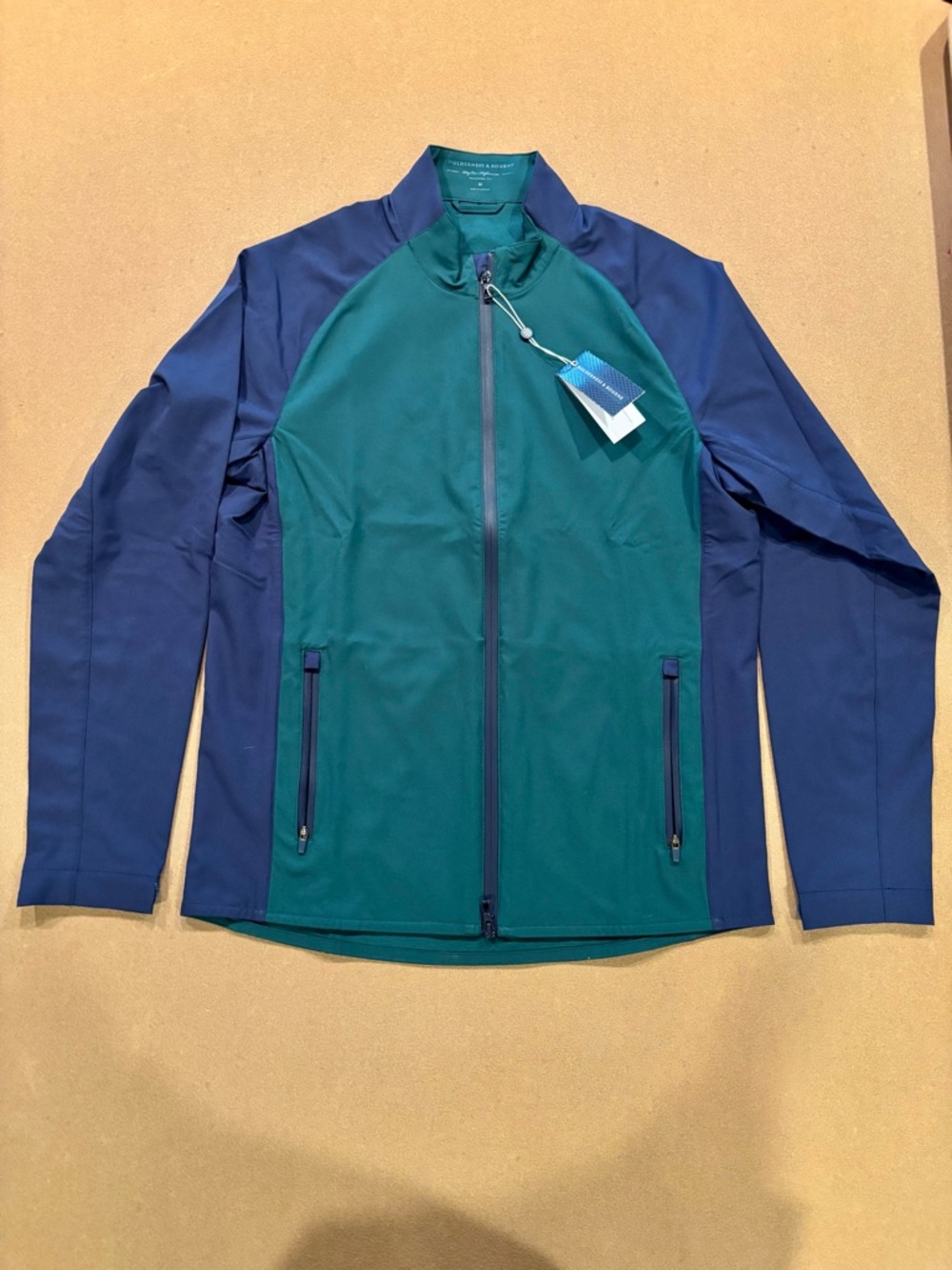 Holderness & Bourne Men's Two-Tone Performance Zip Golf and Rain Jacket